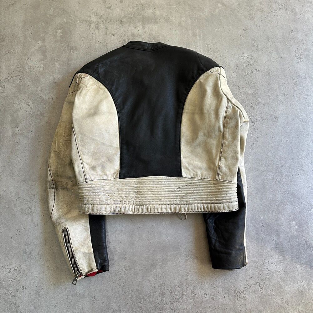 Harro Kombi Black Cream Genuine Leather Moto Style Jacket